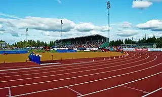Ekängens Friidrottsarena während der U20-EM 2015