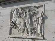 Relief: Elija auf dem Feuerwagen