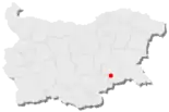 Karte von Bulgarien, Position von Elchowo hervorgehoben