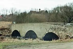Letzte Brücke bei Halle-Ammendorf vor der Mündung in die Saale