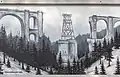 Darstellung der Elstertalbrücke im Jahr 1945