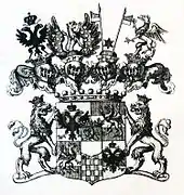 Wappen der Grafen und Edlen Herren von und zu Eltz genannt Faust von Stromberg (1737)