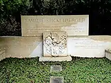 Emanuel Stickelberger-Brunschweiler (1884–1962), Unternehmer, Schriftsteller, Familiengrab auf dem Friedhof Hörnli, Riehen, Basel-Stadt