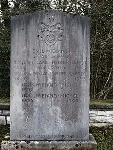 Emil Wieland-Burckhardt (1867–1947) Pädiater, Hochschullehrer. Familiengrab Friedhof am Hörnli