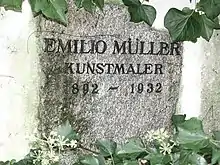 Emilio Müller (1892–1932) Kunstmaler, Friedhof Sissach