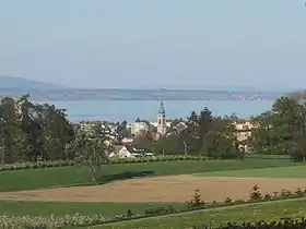 Emmishofen, im Hintergrund der Bodensee und Hagnau