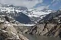 Alte Gewichtsstaumauer im Lac d’Emosson