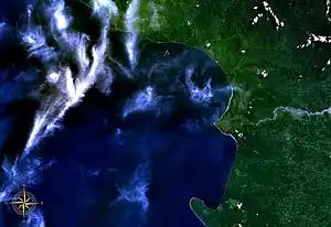 Satellitenbild der Kaiserin-Augusta-Bucht