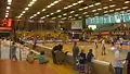 Innenraum der Rundsporthalle vor einem Basketballspiel