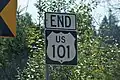 Beginn oder Ende des US-101 in Tumwater  USA-Washington Washington