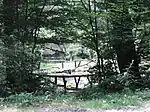 Kleine Wasserfontäne beim Karlsbrunnen