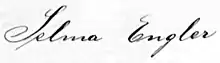 Autograph Selma Engler, 1938