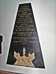 Epitaph Karl Anton Hyacinth von Gallean