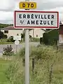 Ortsschild von Erbéviller-sur-Amezule