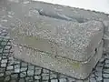 Splitterschutzblende vor Luftschutz-Kellerfenster in Erfurt