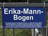 Zusätzliches Straßenschild in Hamburg mit einer kurzen Einführung, 2008