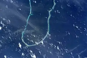 Der südwestliche Teil des Atolls