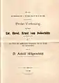 Ankündigung der Probevorlesung in Jena am 11. November 1893