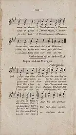 Erstveröffentlichung im Musikalischen Schulgesangbuch 1824