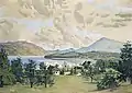 Blick von Risch über den Zugersee auf die Rigi, 1944 (75 × 106 cm)