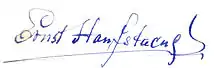 Unterschrift von Ernst Hanfstaengl