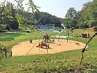 Das Freibad wurde mehrmals vom Eschbach überschwemmt