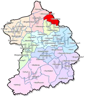 Lage von Katernberg im Stadtbezirk VI Katernberg/Schonnebeck/ Stoppenberg