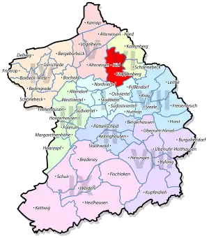Lage von Stoppenberg im Stadtbezirk VI Katernberg/Schonnebeck/ Stoppenberg
