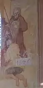 Anbetung der Hirten, Ausschnitt mit der Jahreszahl 1546