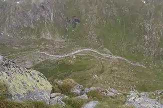 Essener-Rostocker-Hütte vom Rostocker Eck gesehen
