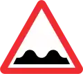 Unebene Fahrbahn