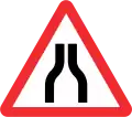Verengte Fahrbahn