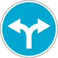 Vorgeschriebene Fahrtrichtung - links oder rechts