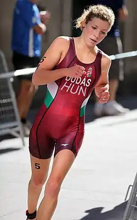 Eszter Dudás auf dem Weg zur EM-Silbermedaillein Pontevedra, 2011
