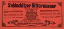 Sadischitzer Bitterwasser etikette (1885)