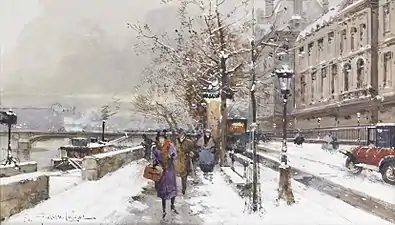 Der Quai um 1920 (Bild von Eugène Galien-Laloue)