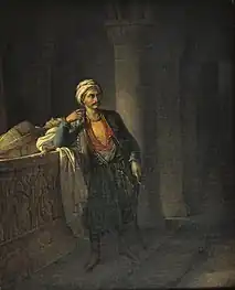 Eugénie Servières, Maleck-Adhel wartet auf Mathilde am Grab von Josselin de Montmorency