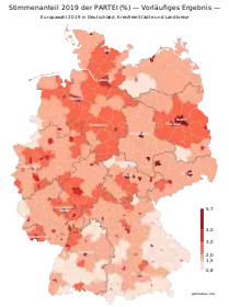 Stimmenanteil (%) 2019 – DIE PARTEI