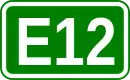 Zeichen der Europastraße 12