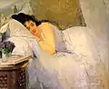 Eva Gonzalès: Frau in Gelb und Weiß, 1876