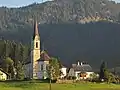 Evangelische Kirche Gosau mit Pfarrhaus