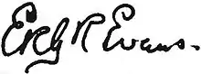 Evan’s Unterschrift