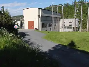 Außenansicht des Kraftwerkes Evenstad