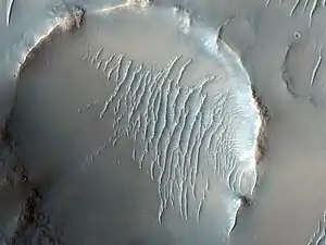 Dieses Bild zeigt einen Teil des Evros Vallis, eines der marsianischen Canyon-Netzwerke.