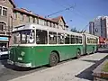 Der frühere Gelenktrolley 105, hier 2015 beim chilenischen Oberleitungsbus Valparaíso wo er seine alte Nummer behielt
