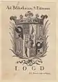 Exlibris von 1800 mit dem Wappen der Fürstäbte