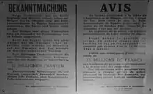 Bekanntmachung von Geiselerschießungen, Paris 21. Oktober 1941