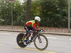 Eyeru Tesfoam Gebru beim Zeitfahren der WM 2017