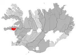Lage von Eyjar og Miklaholt