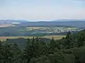 Blick vom Aussichtsturm Fünfseenblick nach Südosten zum Spitzenstein